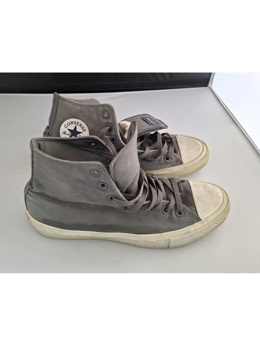 Converse All Star Chuck Taylor II mens Gray 9 high top sneakers skate canvas